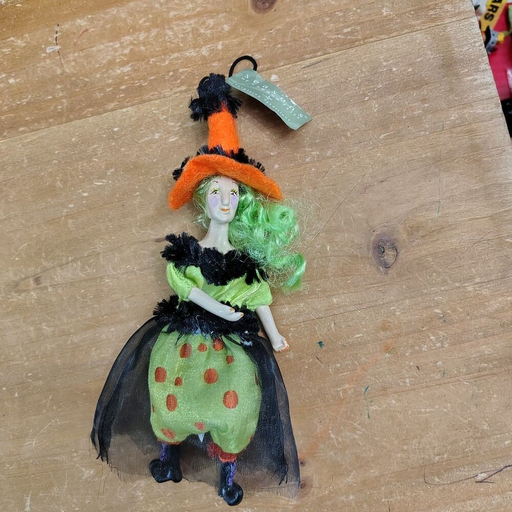 VTG Seasons Of Cannon Falls Witch Bean Bag Filled Figurine  Halloween